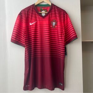 Nike Portugal 2014-2015 Home Football Shirt Soccer Jersey Red Men’s Size XL